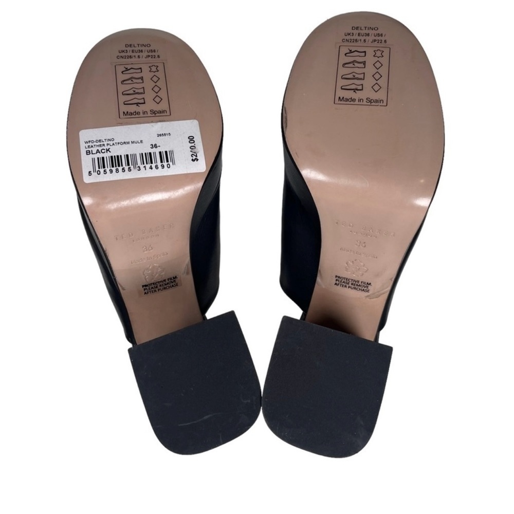 Ted Baker Deltino Black Mule Shoes, Size 9 (EU Size 39) NWT - Picture 8 of 12